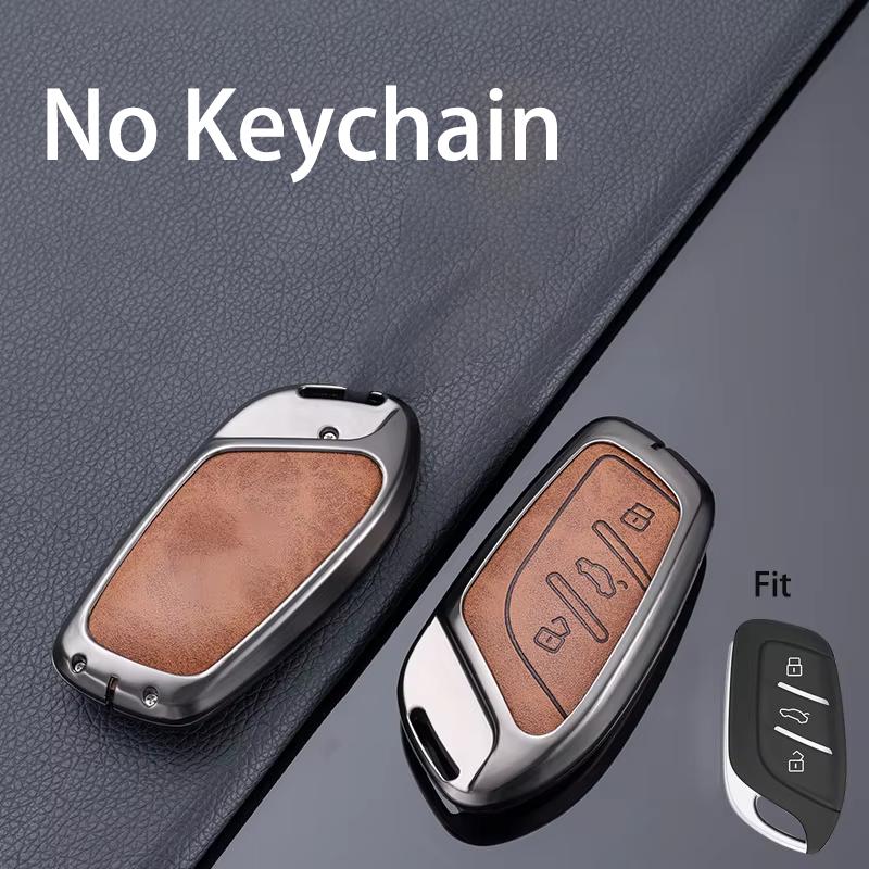 Zinc Alloy Leather for MG 4 2023 Mg4 Ev MG HS GT ZS EV ZX MG5 MG6 Remote Car Key Case Cover Fob Keychain Holder Bag Accessories WW28
