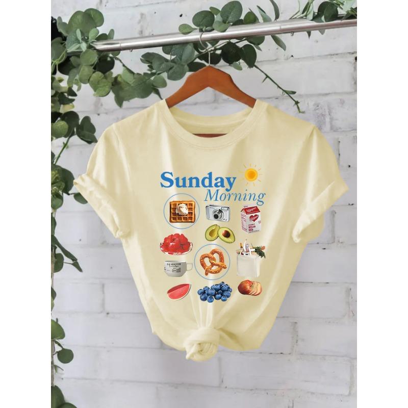New Women's Round-neck Loose Short-sleeved Casual Pure Cotton T-shirt