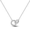 New Sterling copper Moon Protective Hand Pendant Chain Necklace 925 copper Charm Necklace for Women Fine Zircon Gift