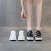 Fashion 7.5CM Patent Genuine Leather Platform Summer Hollow Weaving Breathable Pumps 2025 Spring Chunky Heels Mary Jane Slipper Shoes