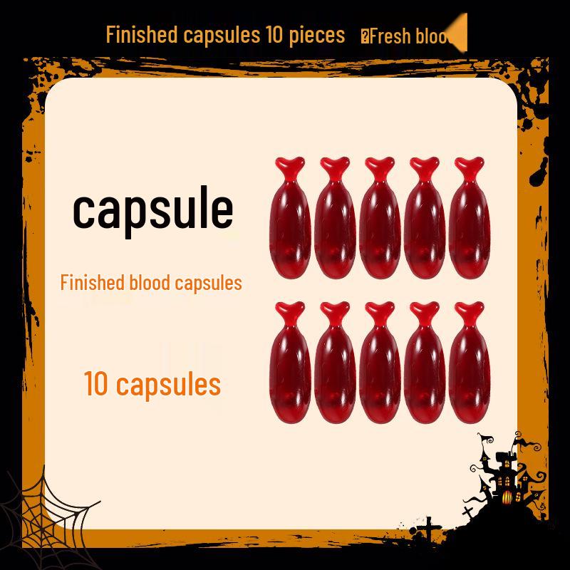 Washable Fake Blood Spray & Capsules for Halloween Makeup & Acting.