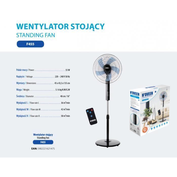 Ventilateur Sur Pied Techwood Blanc - Pas Cher