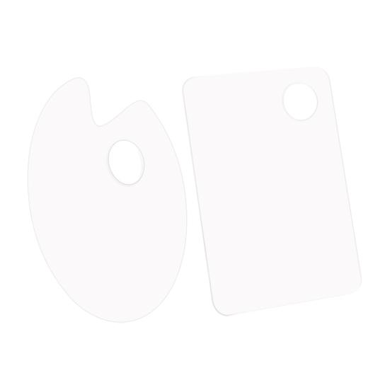 Lightweight Art Painting Palette Acrylic Paint Palette, Clear Artist Tray with Thumb Hole, Non-Stick Oil Portable Color Mixing for Acrylic,