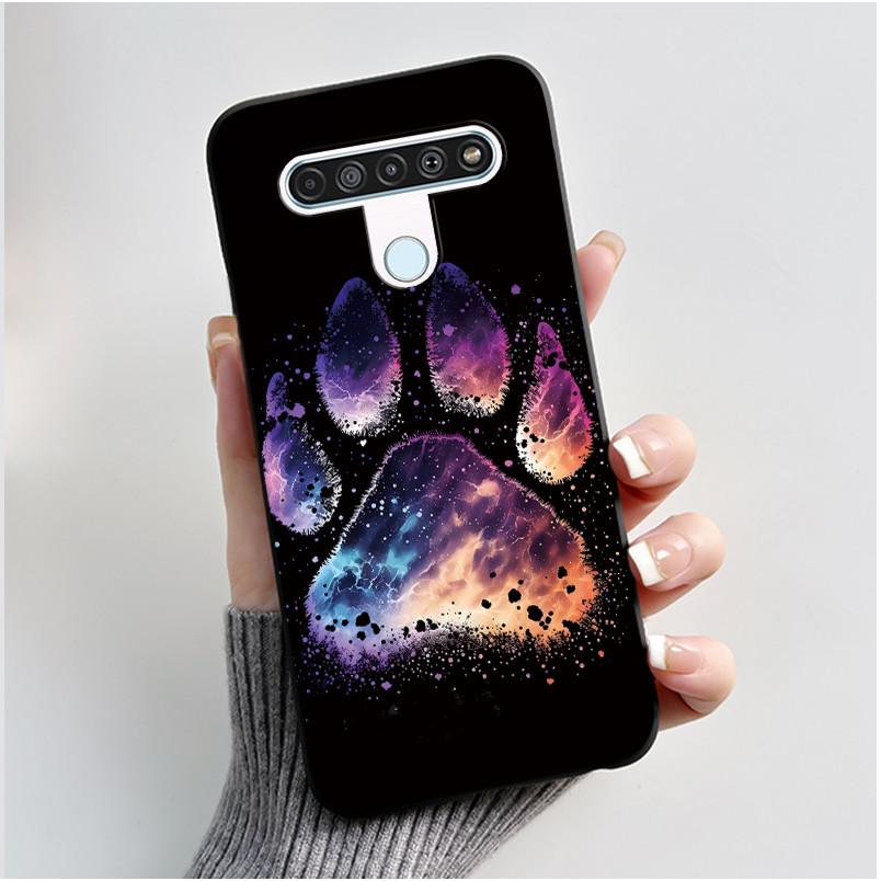 Luxury Cute Cool Boys Girls Case For LG K61 Q61 Q70 Phone Case Black Matte Soft Silicone Back Cover Protective TPU Bumper Shell