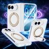 Shockproof Phone Case Magnetic for IPhoneDuo with 360 Degree Ring, Rotatable Non Comprehensive Hinge Protection Cover Slip Holder, Wireless