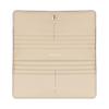 Michael Kors Beige Logo Plate Leather Wallet Unisex Couple Style Beige