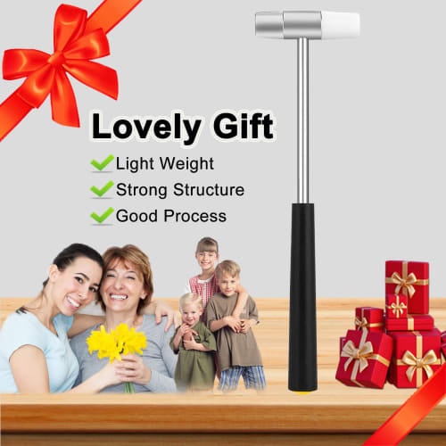 Dual-Head Small Hammer, 7-Inch Long, Ergonomic Grip, Double-Sided Jewelry Mallet Hammer, Mini Hammer for Crafts, Watchmaking, Tuning, Woodworking, Toy