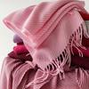 Solid Color Scarf Imitation Cashmere Scarf Winter Thickened Warm Multi-Color Scarf Women'S Long Fringed Shawl