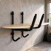 2 Pieces Kayak Wall Mount Carbon Steel Rack Fine Spray Coating Watercraft Black