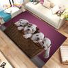 Tapete de área para animais de estimação de cachorro pit bull francês de desenho animado, tapete de carpete para sala de estar, quarto infantil, capacho de sofá, decoração, tapete de chão antiderrapante