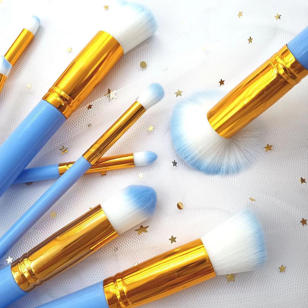 10 Stück Make-up Pinsel Candy Farbe Faser Make-up Pinsel Beauty Werkzeuge Anfänger Make-up Pinsel Set