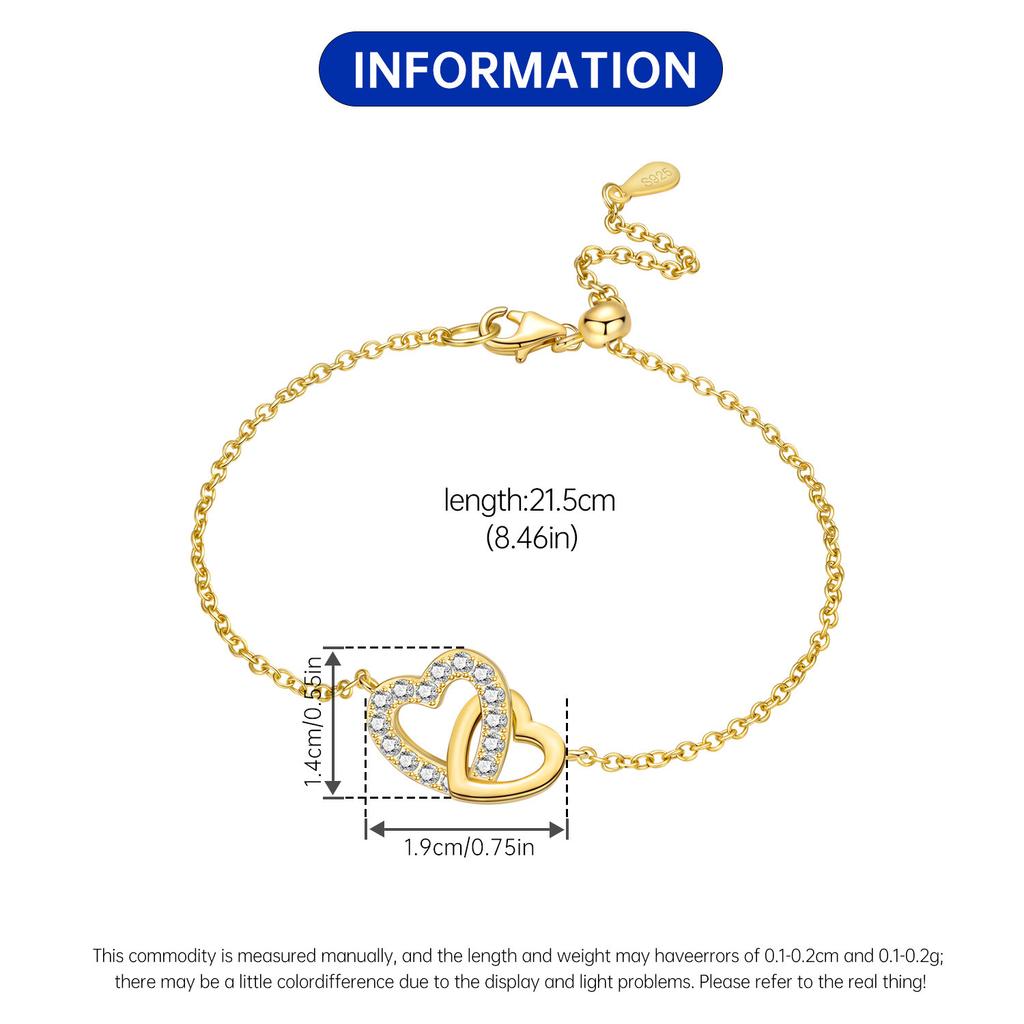 S925 Silver Adjustable Heart Knot Bracelet Chain Link Women Bracelet Jewelry Party Trendy Anniversary Gifts