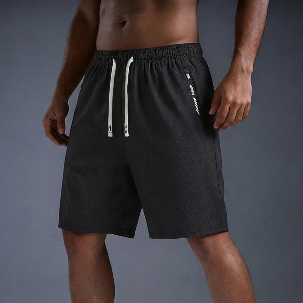 Men's Lightweight, Breathable, Cool-Feeling Shorts - Men's Stretch Waist-Fitting, Quick-Drying Running And Fitness Sports Shorts