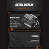 Electronic Watch Square Dual Display Waterproof Luminous Multi-color Wristwatch for Men