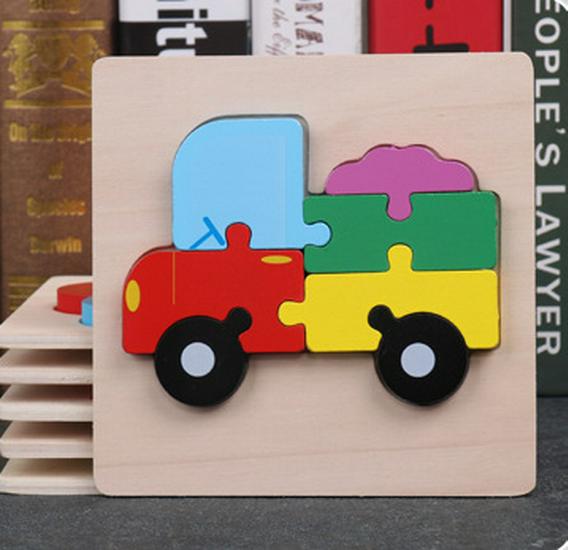 Wooden 3D Puzzle for Toddlers (1-3 Years) - Early Education & Intellectual Development Toy for Boys and Girls
