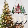 Christmas Wooden Door Hanging Merry Christmas Decorations for Home 2025 Navidad Xmas Tree Ornament Wall Pendant New Year 2026