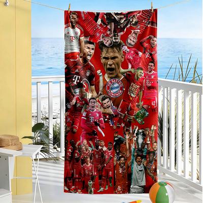 Bayern Munich Beach Towel Soft Durable Quick-Dry Comfortable Lightweight Suitable for Swimming, Gym, Camping, Yoga Vacation