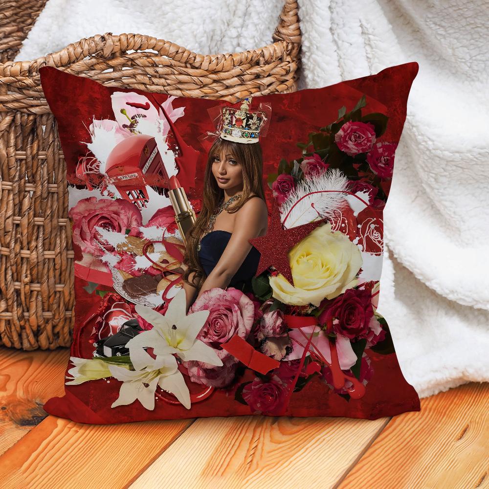 Singer Pinkpantheress Pillow Case Home Decoration Cushion Cover Suitable For Office Sofa Bedroom Car