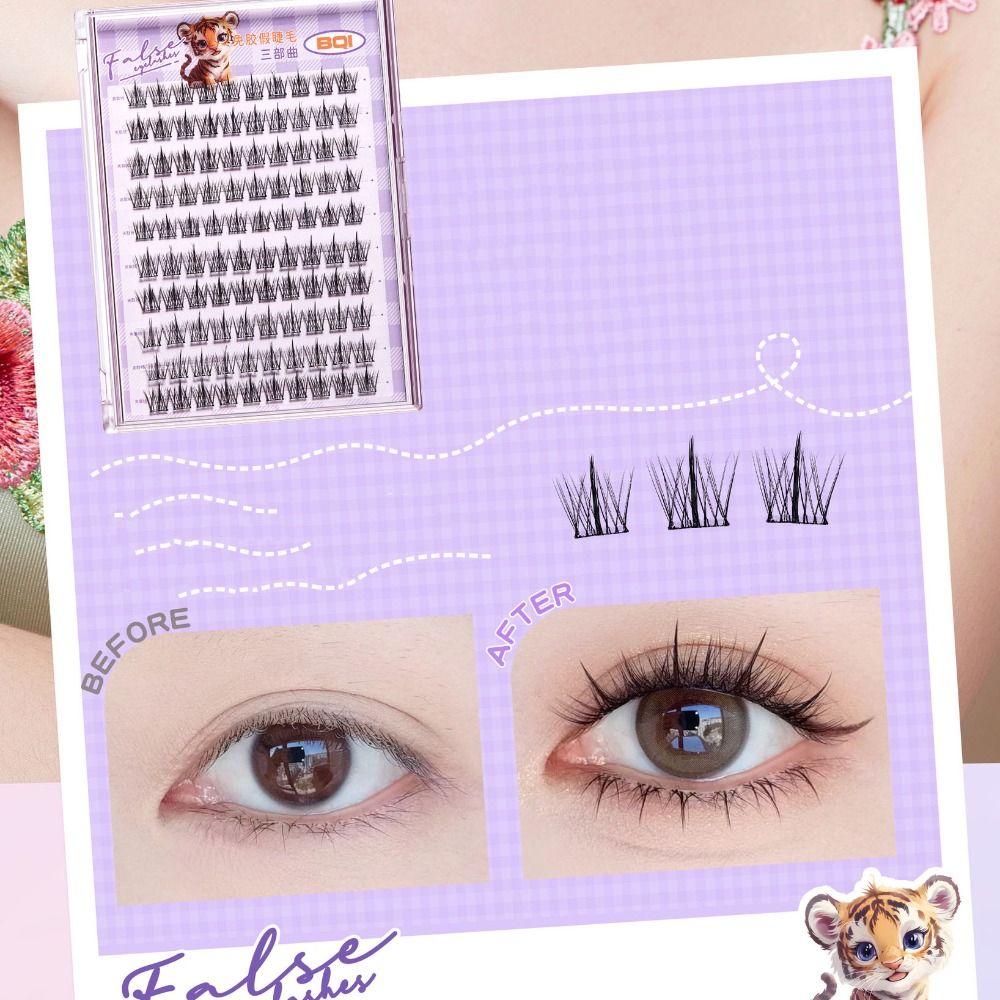 Soft Glue-Free Fake Lashes 10 Rows Eyelashes Extension Self-adhesive False Eyelashes Make Up