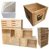Reinforced Solid Wood Retro Storage Crate for Display and Storage