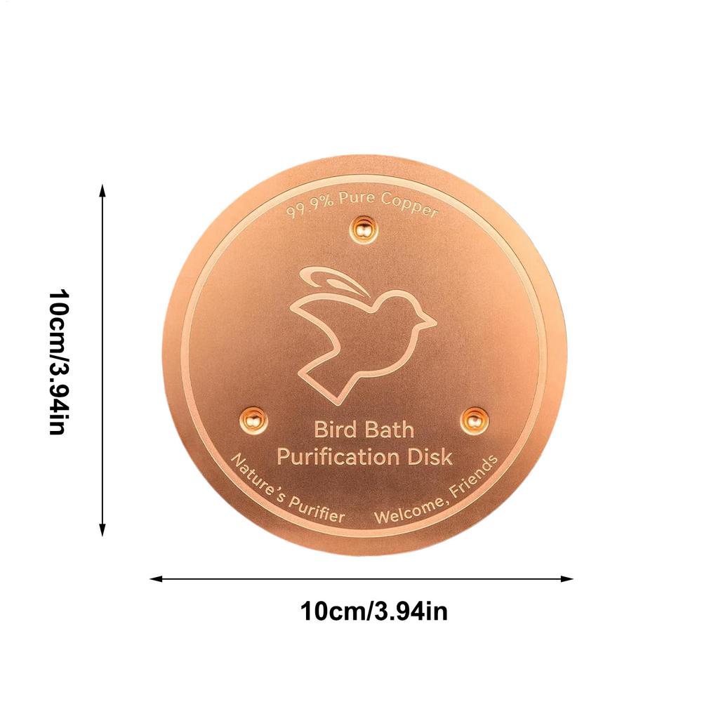 

Bird Bath Copper Disk Bath Disk Ornaments Feeder Accessories Triple-Point Support Purifier Plate for Patio Fountain Garden Lawn медный