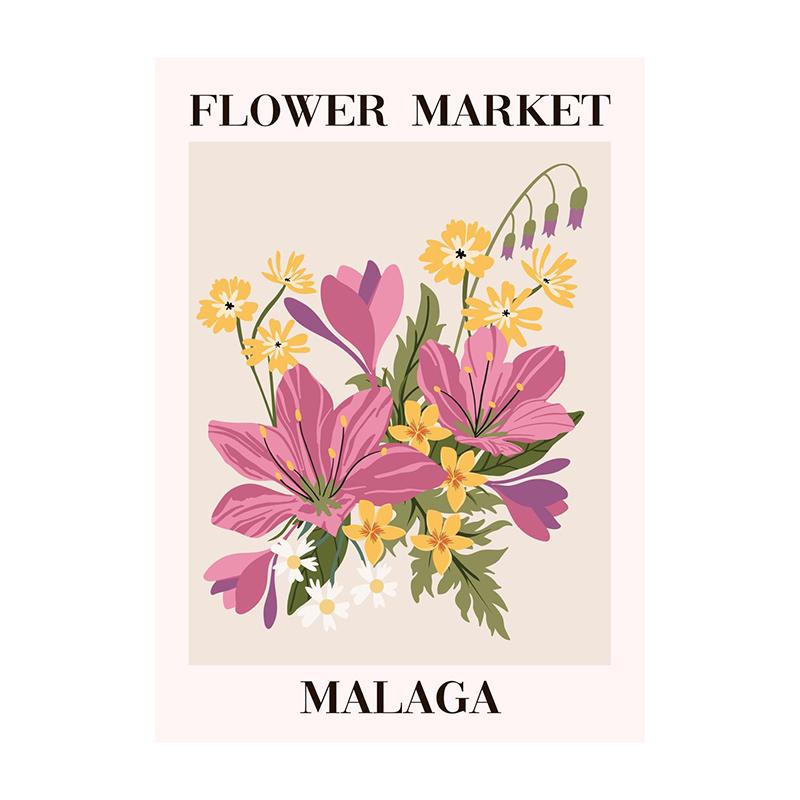 Abstract Flower Market Poster Flowers Matisse Print Market Matisse Floral Exhibition Picture Canvas Painting for Home Decor