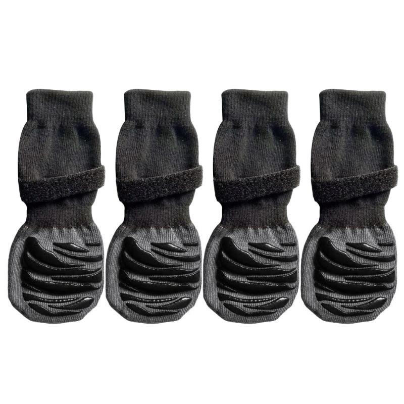 

4Pcs Dog Socks Feet Cover Protective Dogs Shoes Booties with Paws Pattern Dogs Feet Cover Paws Socks XL