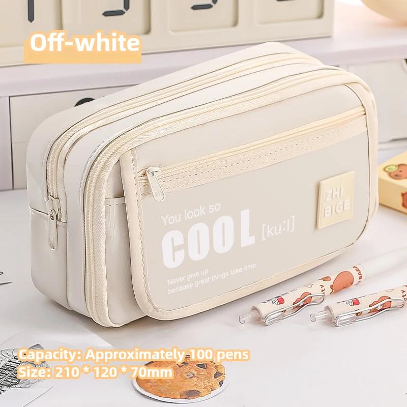 Large-capacity High-value Student Pencil Case Stationery Box Simple Stationery Bag Multi-layer Student Supplies Storage Bag