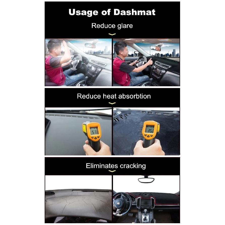 For KIA Rio YB 2017 2018 2019 2020 2021 2022 2023 2024 Car Styling Dashmat Dashboard Cover Mat Dash Sunshield Carpet Accessories