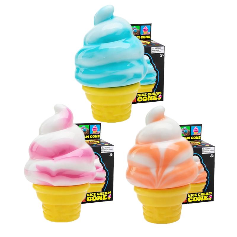 Needoh Schylling Sensory Squeeze Toy Ice Cream Color Squishy Stress Relief Fidget Toys Children Adults Collectable Festivalgifts