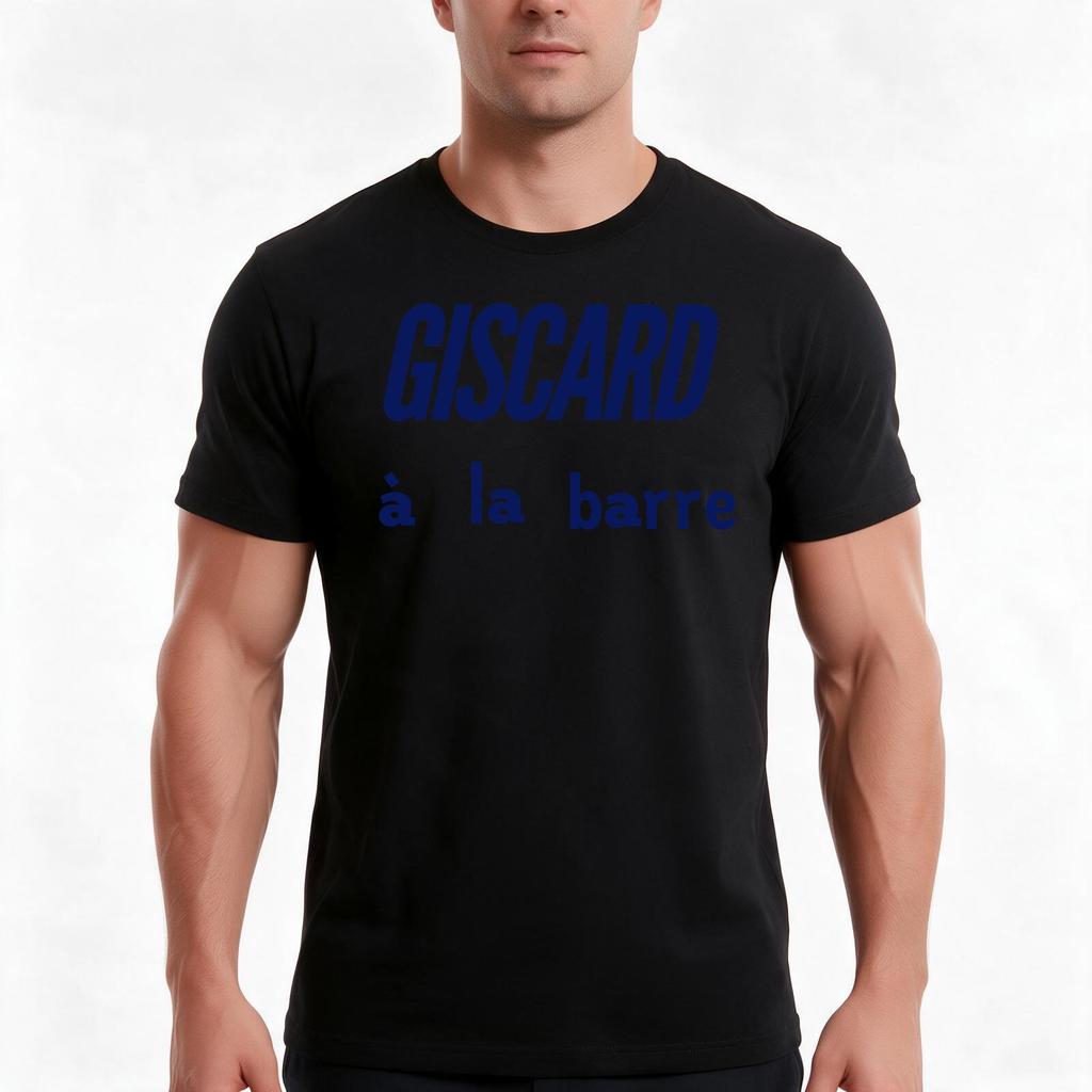 Giscard La Barre Tshirt Summer Casual Cotton Tee Oversized Streetwear Tops Vintage Graphic Print Loose Fit Short Sleeve