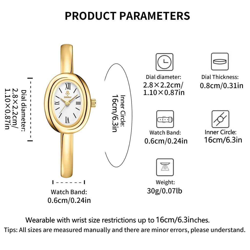 YaLaLuSi Brand Women's Watch: Stylish Minimalist Bracelet Watch Water-Resistant Quartz Watch Gift Reloj Mujer Watch for Girls