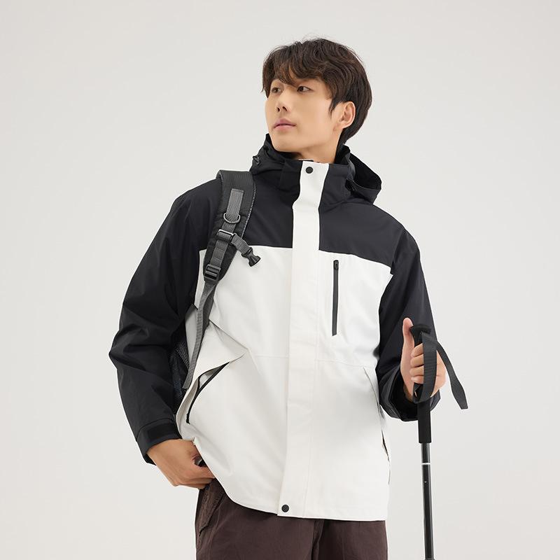 3-in-1 jacket, men's and women's fleece liner, windproof and waterproof, outdoor Tibet mountaineering jacket