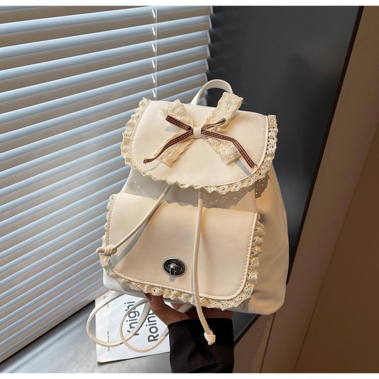 

Dual-shoulder Bag - Niche Design, Casual Schoolbag for Leisure Use, Lightweight Travel Backpack бежевий
