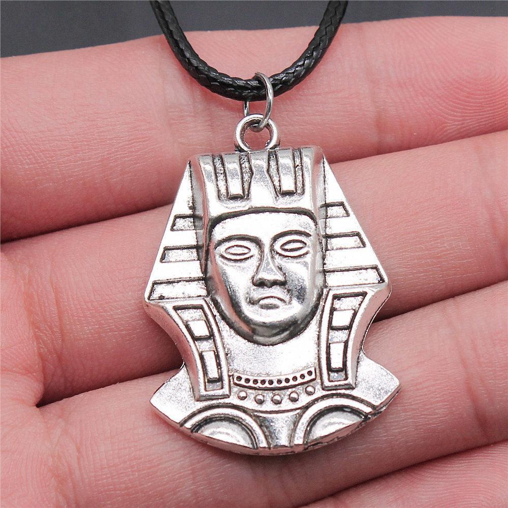45cm Necklace Leather Chain Big Chief Pharaoh Buddhism Minimalist Jewelry Components QN015