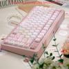 Joli Set de Touches Rose MAO PBT 128 Touches Touche Chat HI75 HI8 HI8 68 F99 104 64 Clavier Mécanique
