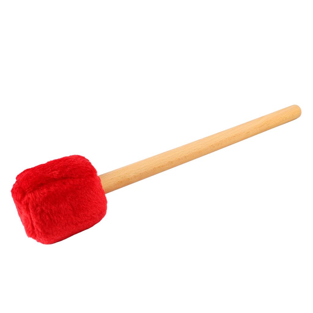 Drum Mallet Soft Felt Head Drumstick with Long Handle for Xylophone Timpani Beater Red