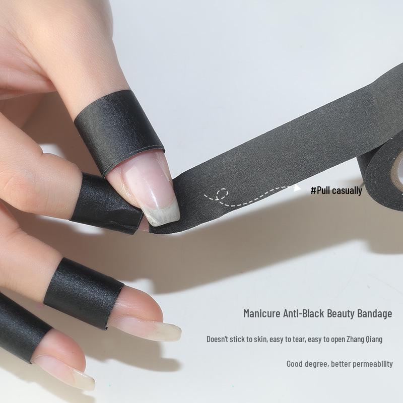 Black Washi Tape: Nail Art Finger Protector and Light-Blocking Masking Tool