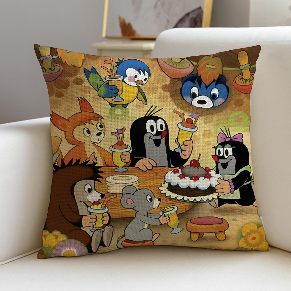 Classic KKrtekS Cushion Cover Breathable and skinfriendly linen pillowcase square removable and washable cushion
