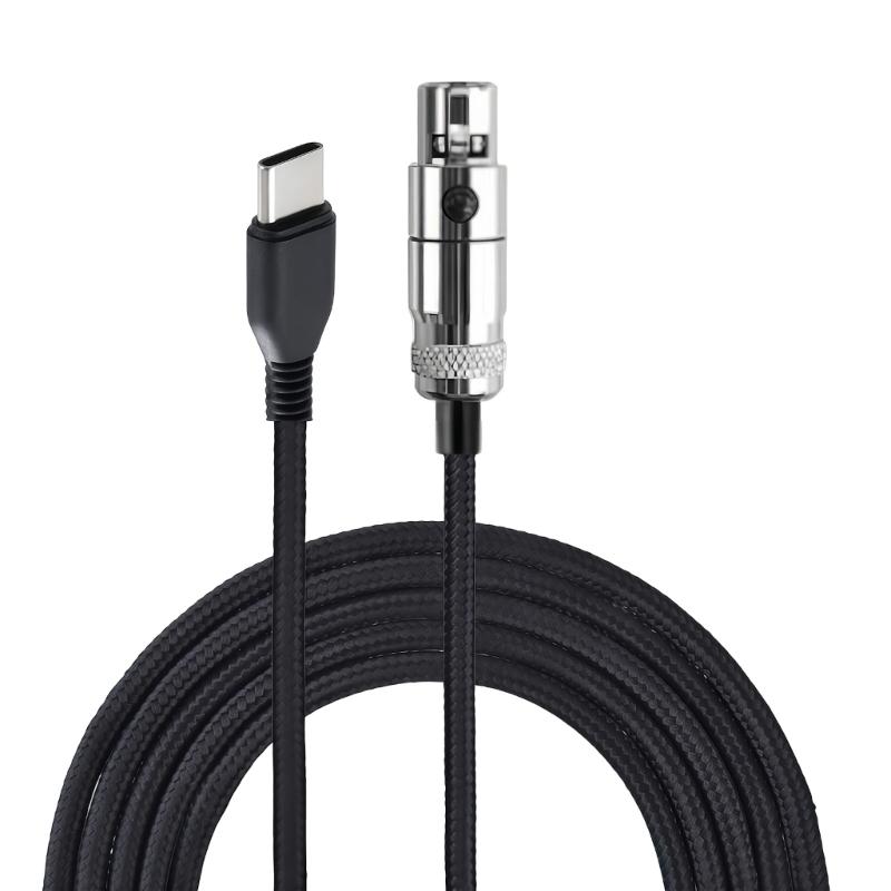 Braided Nylon USB C to 3Pin XLR Headphone Replacement Cable for Q701/K712/K702/K240/K240 II/K141/K17 With TangleFree