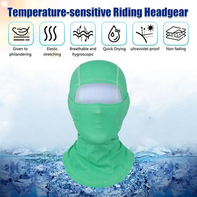 Farbwechselnde Reitkopfbedeckung Wärmeempfindliches Gewebe Elastische Passform Temperaturabhängige Kapuze Wärme-reagierende Outdoor-Kopfbedeckung