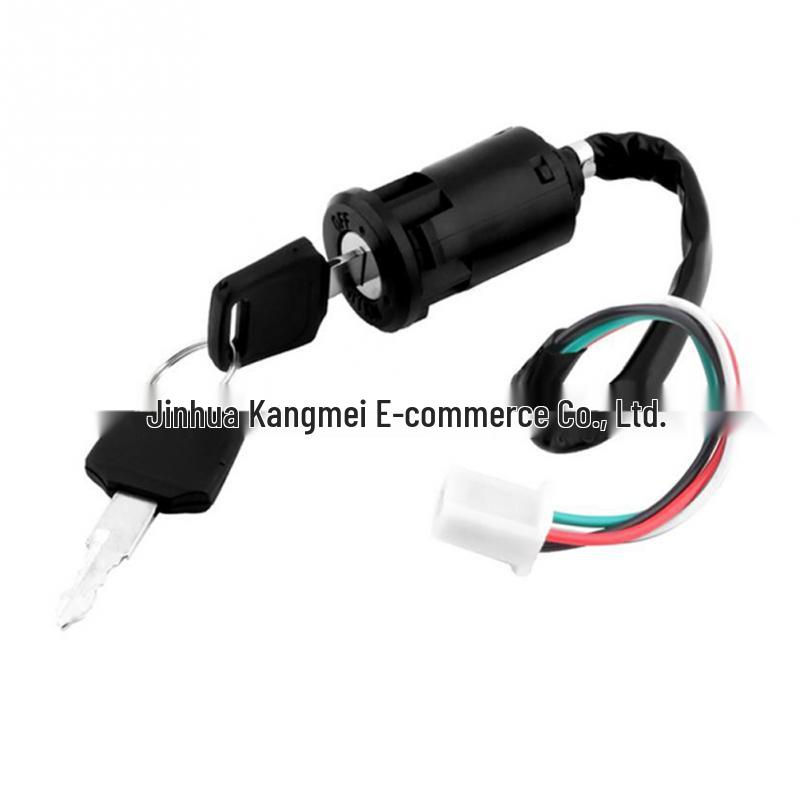 Universal Motorcycle & ATV 4-Pin Ignition Switch Key and Door Lock