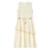 Elegant Wool Blend Sleeveless Fishtail Dress
