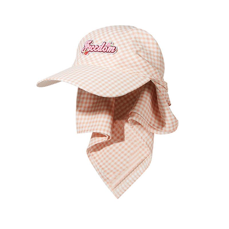 

Personalized checkered headscarf hat niche spring and summer light and thin sunscreen cap hip hop street fashion embroidery baseball cap Adjustable
