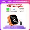 Cutie AI Carplay cu Fir la Wireless 2 în 1 Adaptor Android Auto Dongle USB Plug & Play Pentru 98% Mașini OEM Carplay cu Fir Android Auto