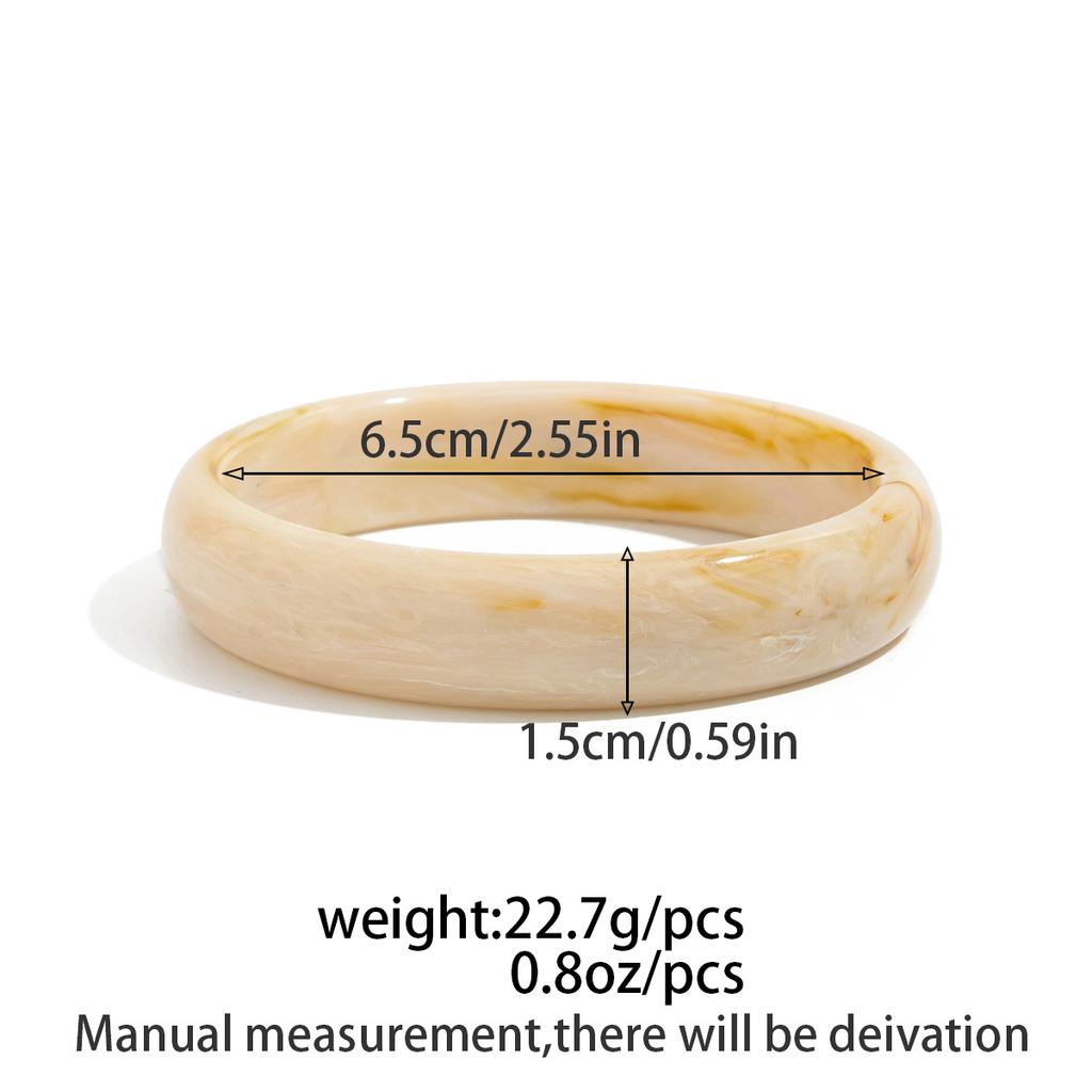DIEZI Multilayer Exaggerated Beige Resin Acrylic Wide Bangles Hip Hop Geometric Bracelet Bangles For Women Men New Gift Jewelry