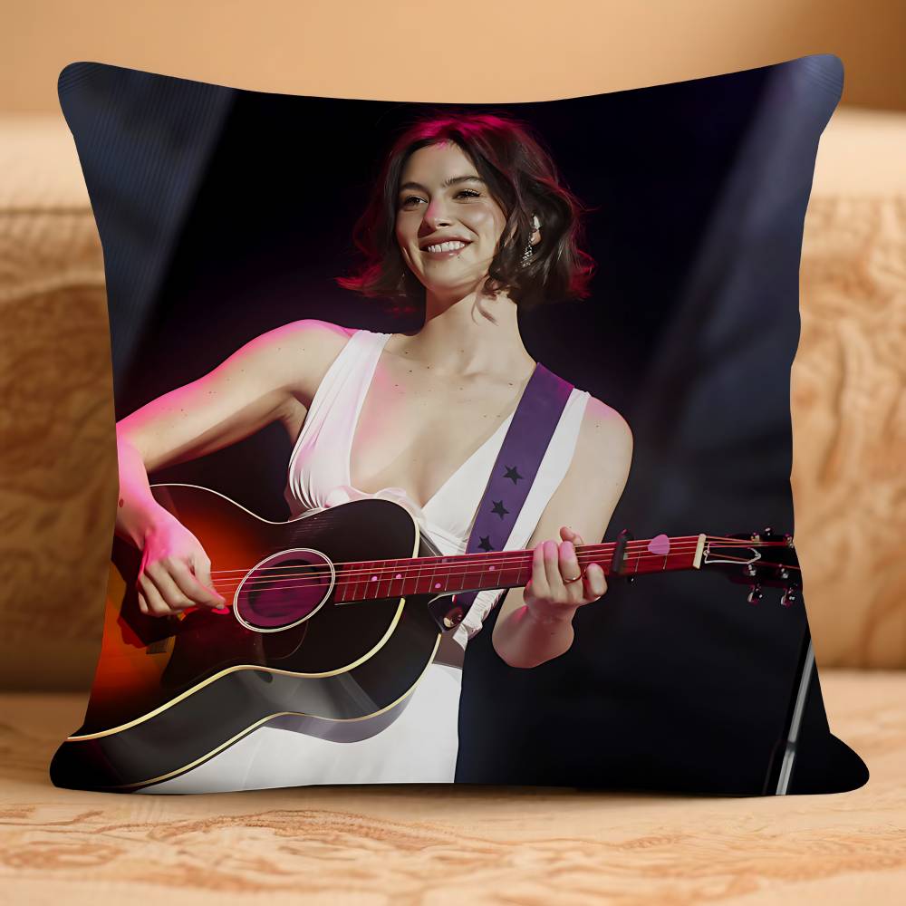 Singer Gracie-E Abrams-S Pillow Case Removable Washable Cushion Cover – All-Season Soft Linen