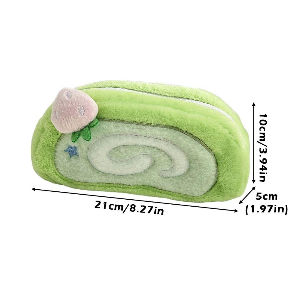 INS Honeydew Swiss Pen Bag Large Capacity Multi-functional Stationery Pouch Stationery Storage Bag Students