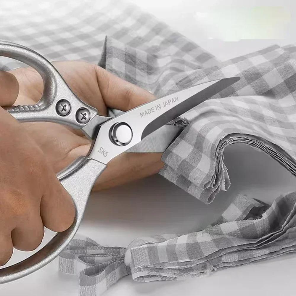 High Hardness Chicken Bone Scissors Silver Barbecue Scissors Household Kitchen Scissors  Meat