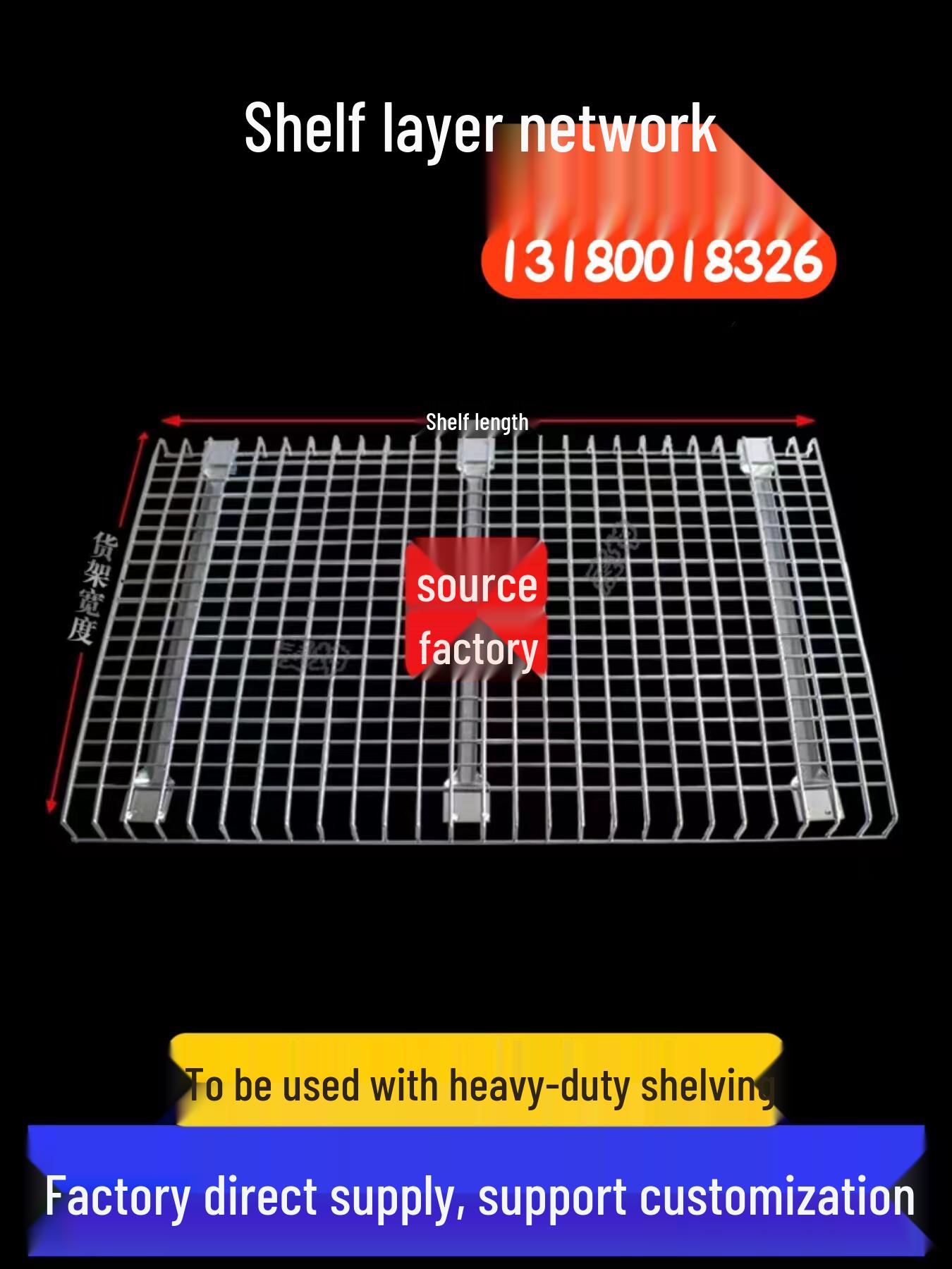 Reinforced Heavy-Duty Galvanized Mesh Shelf Panel for Warehouse Storage